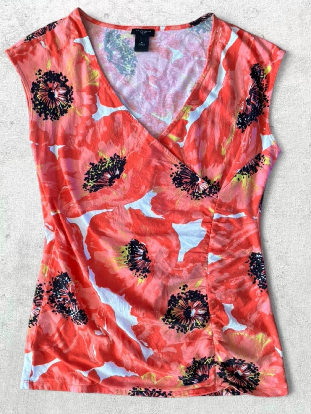 Y2K Ann Taylor Floral Wrap Top